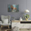 Art mural en métal de luxe «Vintage Lion Poster 2» par Momart-106417844