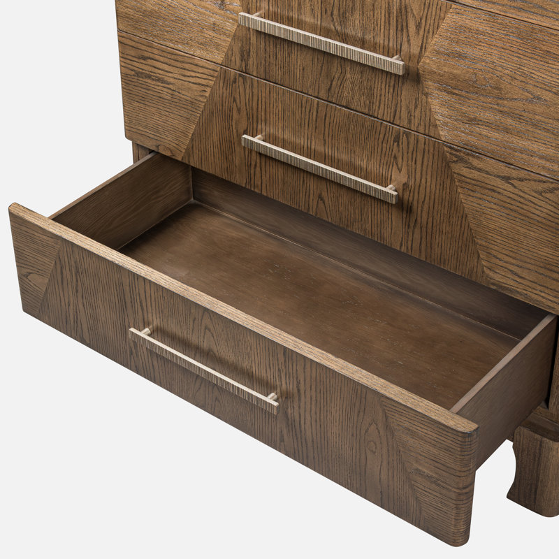 Commode de chambre à coucher 5 tiroirs Marlow, Brun