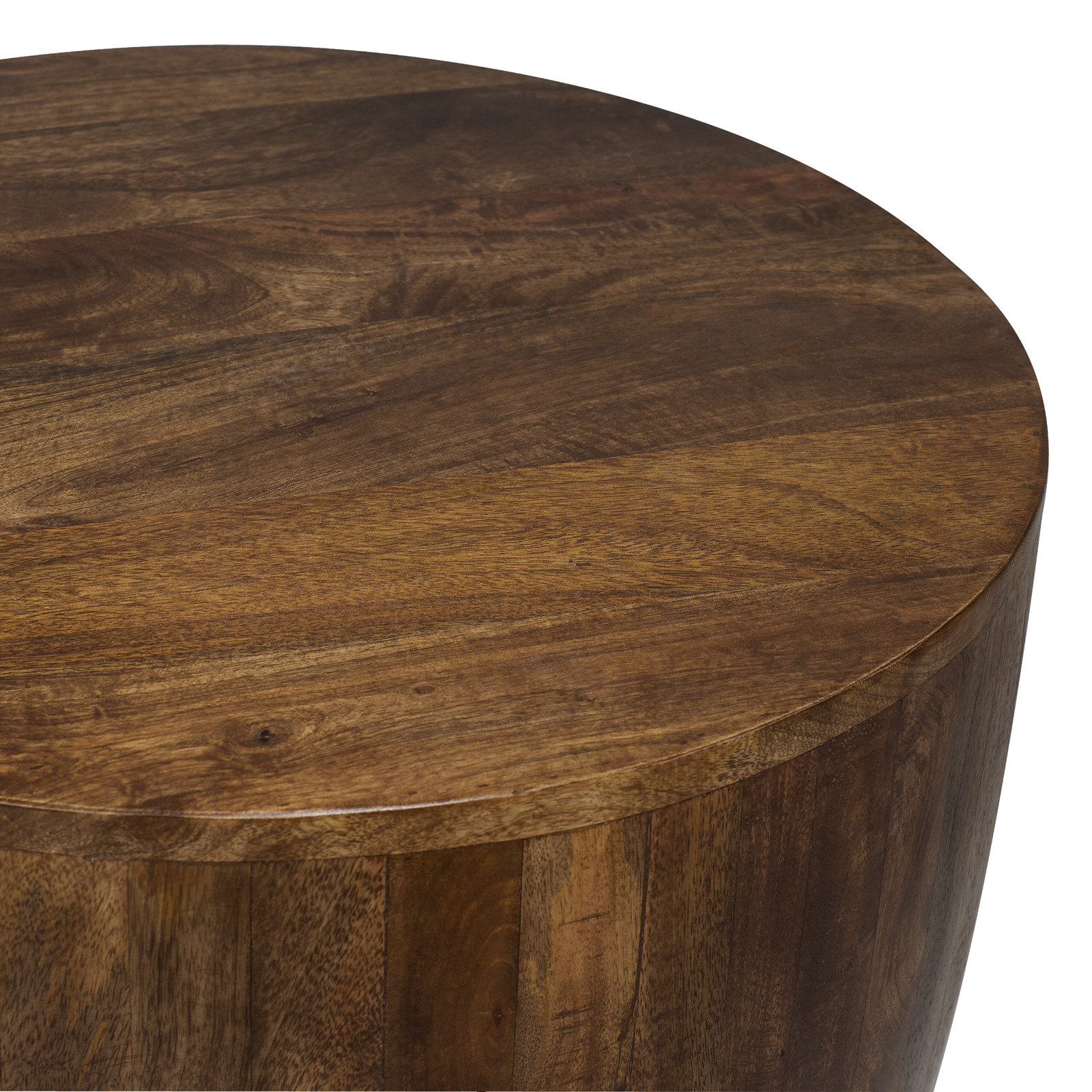 Vivenne Mango Wood End Table, Walnut