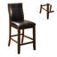 2 chaises de salle à manger à hauteur de comptoir en cerisier brun 2 pièces avec siège et repose-pieds, 2