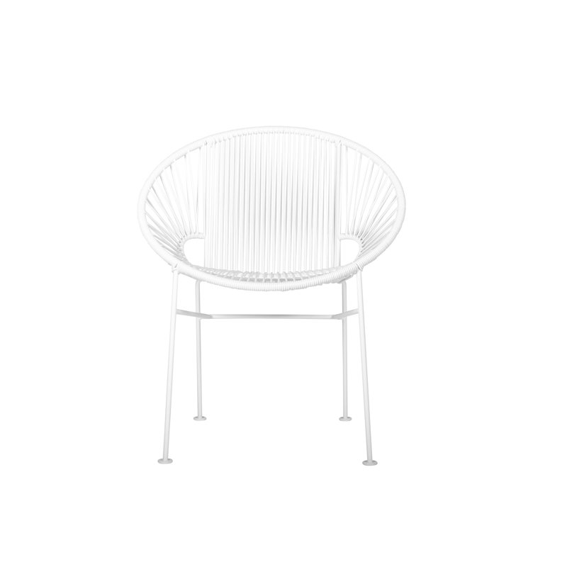 Concha Indoor/Outdoor Handmade Dining Chair, White, White