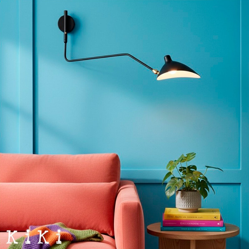 Lampe murale industrielle Lennox, Black