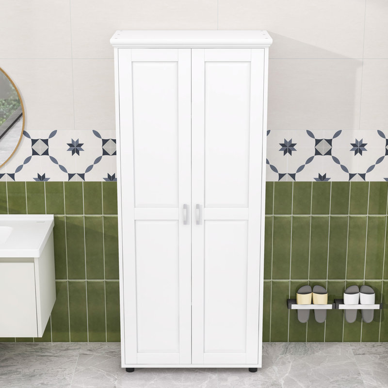 Bathroom Storage Cabinet with Shelves, White