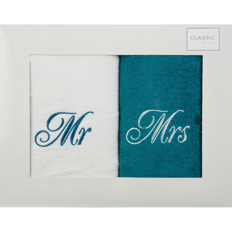 Liebgard Midweight Jacquard Bath Towel, White/Blue