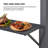 8 Ft. W x 6 Ft. D Aluminum Lighted Hardtop Grill Gazebo with 2 Side Shelves for BBQ-103944029