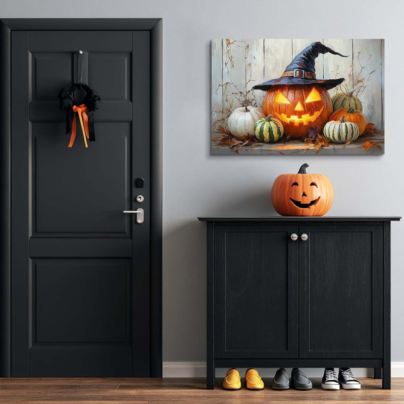 Jack O Lantern Witch Hat Decor 40x60cm