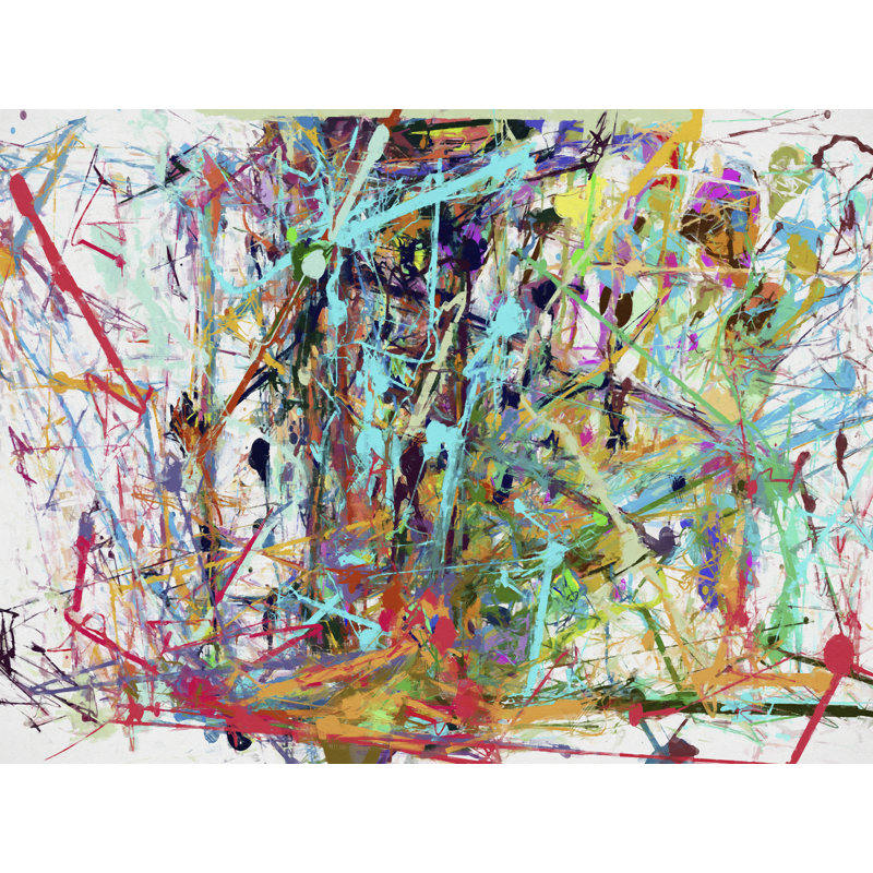 Pollock Wink 4 Print by Angel Estevez, Black Framed Paper, 25.25" H x 31.25" W