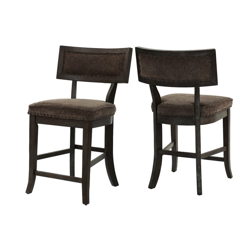 2 chaises de salle à manger avec revêtement en tissu texturé raffiné et élégance