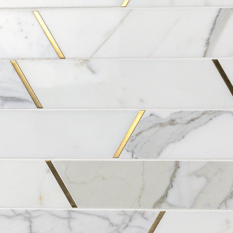 Divinity 2" x 8" Marble Linear Mosaic Wall Tile