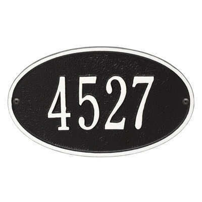Oval 1-Line Wall Address Plaque