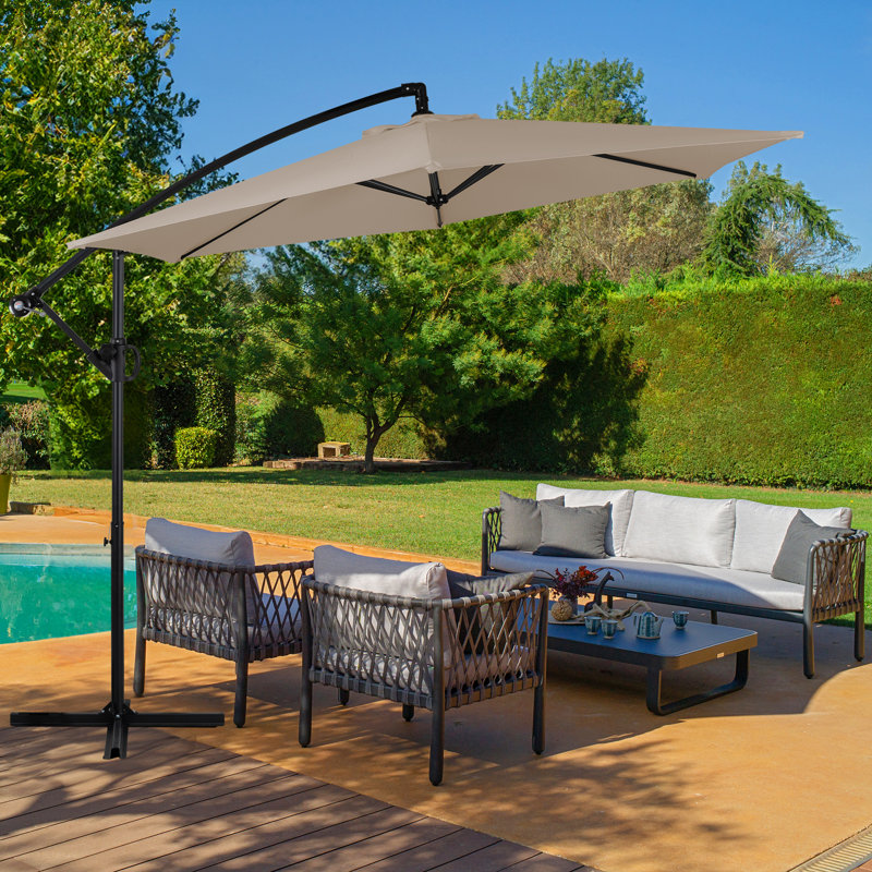 Parasol en porte-à-faux de 110 po, Kaki