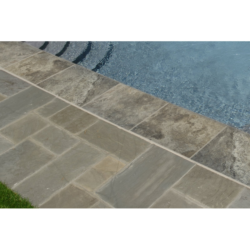 Marzana Sterling 16 in. x 24 in. x 2 in. Honed Unfilled Travertine Pool Coping (2.67 sq. ft./unit, 1 Piece)