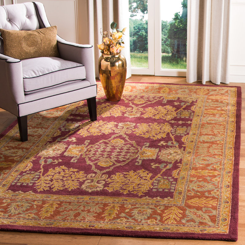 Molter Bergama Hand Tufted Wool Oriental Rug, Rectangle 6' x 9'