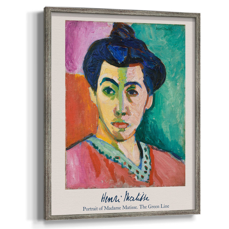 Matisse D III, reproduction d'art encadrée - bois massif, H 30 po x l 24 po