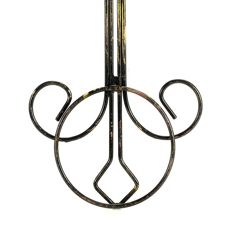 16" Single Pot Cast Metal Crest Wall Planter Decoration