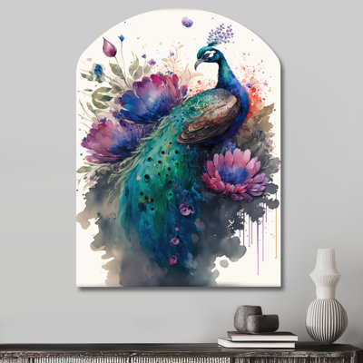 Art floral mignon, art mural paon
