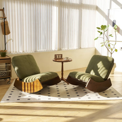 Chaise berçante confortable, fauteuil oscillant rembourré de haute qualité, structure en bois massif, parfaite pour une chaise d'appoint