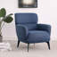 Fauteuil d'appoint rembourré en tissu avec pieds en métal et fauteuil profond-1249639941