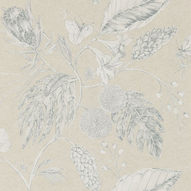 Amborella 10.05cm x 68.6cm Ivory Wallpaper Roll, Jute