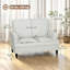 Chaise d'appoint moderne, fauteuil rembourré avec pieds tournés, crème
