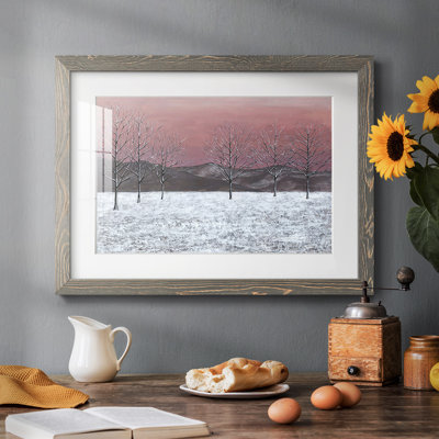 Coucher de soleil sur la neige I