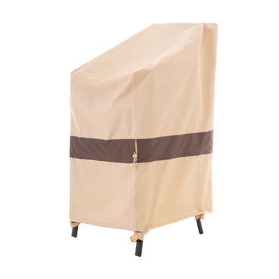 Waterproof Stackable Patio Chair Cover, 28"W x 36"D x 45/34"H, Heavy Duty Rip Stop, 3-Year Warranty