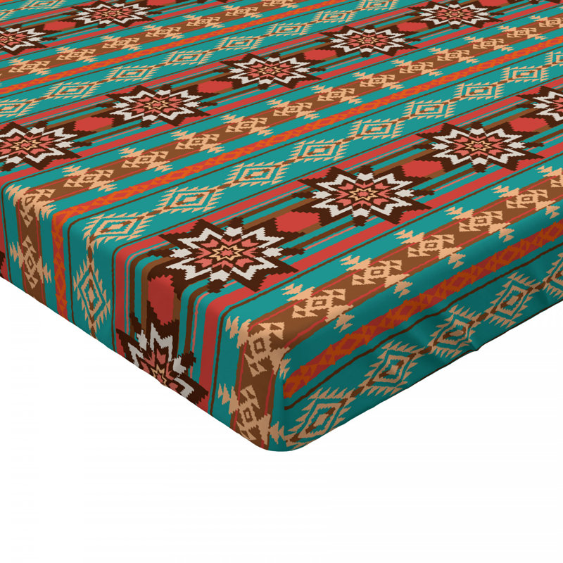 Microfiber Geometric Fitted Sheet, Full Fitted Sheet