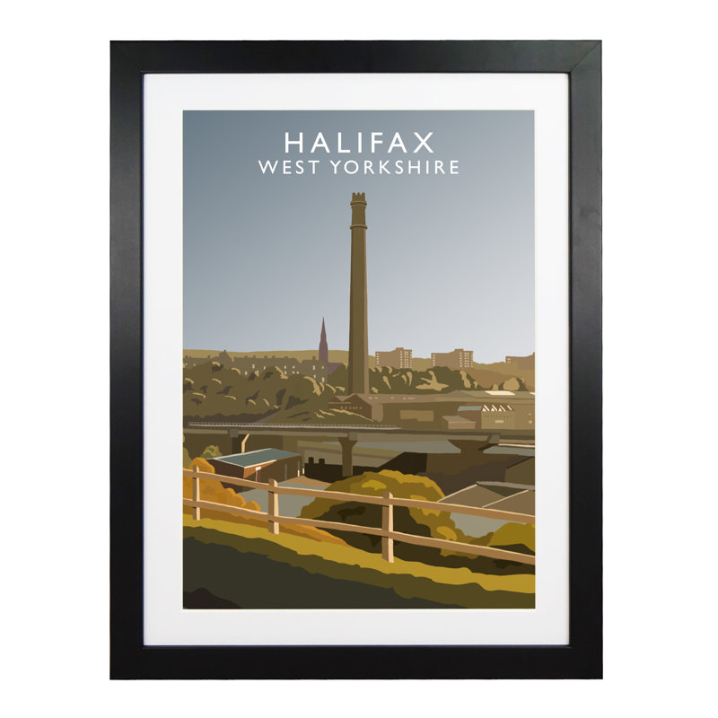 Halifax by Richard O'Neil - Print, Black Wood Frame, 43.5 cm H x 33.5 cm W x 2.2 cm D