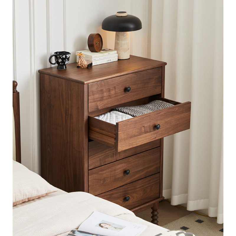 Brown Solid Wood Accent Cabinet