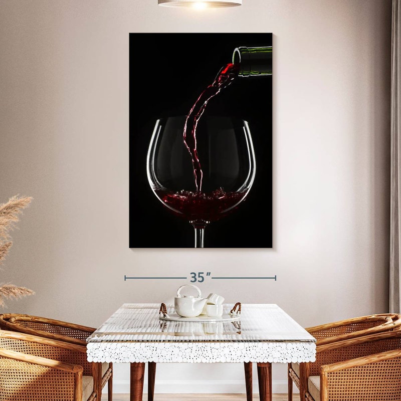 Yarlin A Glass Of Wine, 30" H x 20" W