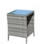 Table basse d'extérieur 1 table basse avec verre trempé transparent-275046872