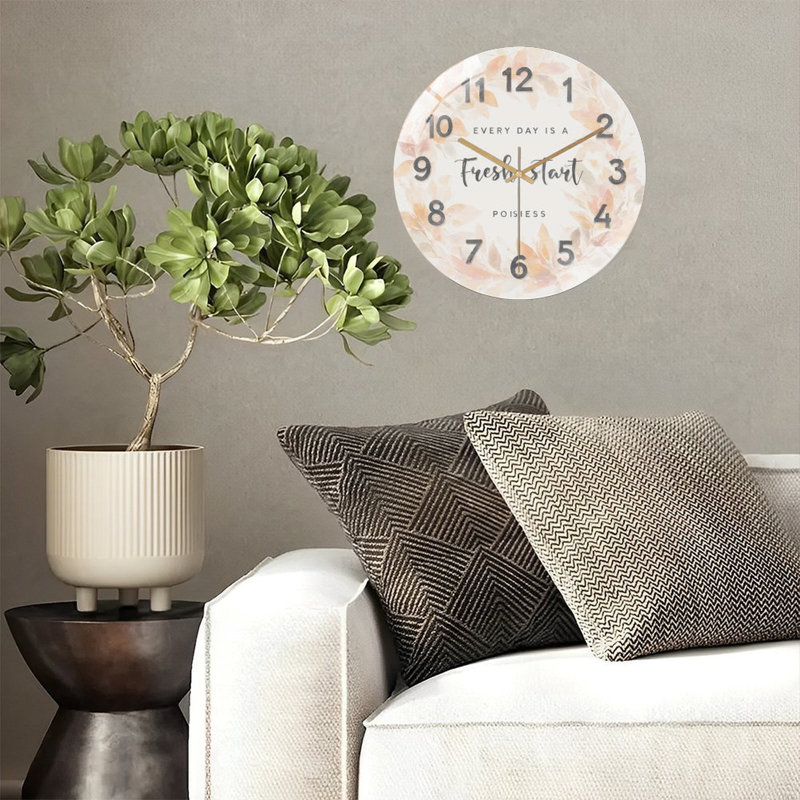 Horloge murale florale aquarelle