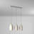 Kepley 3 - Light Matte Nickel Kitchen Island Pendant