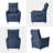 Modern Fabric Push Back Recliner With Ergonomic Segmented Back