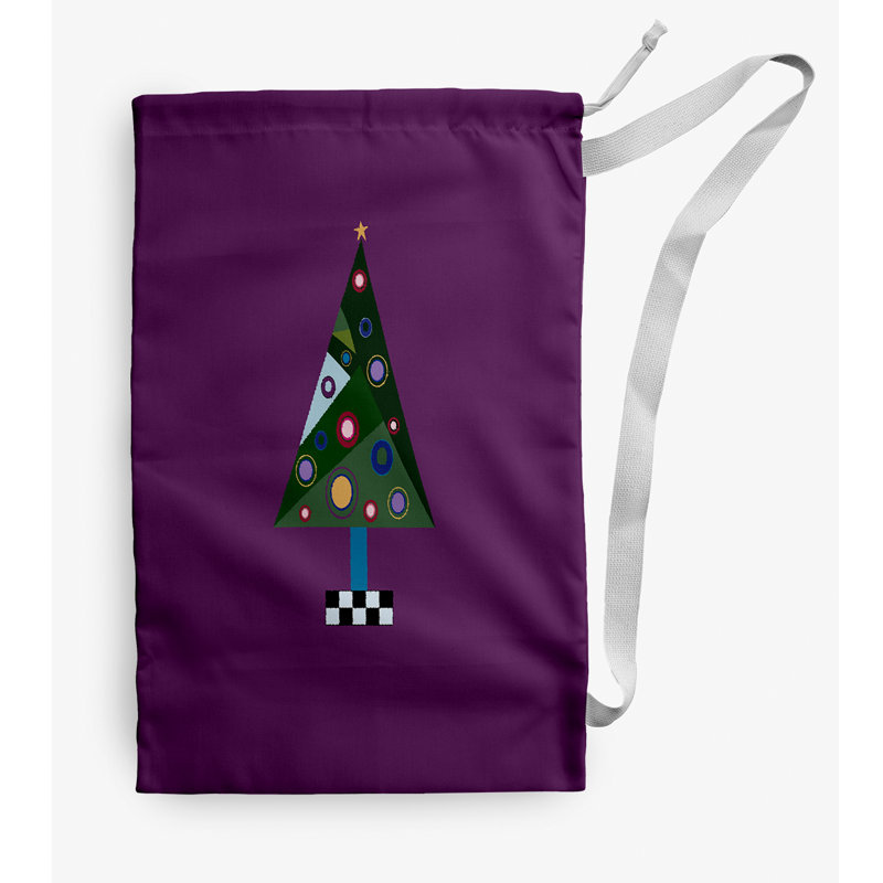 Fabric Laundry Bag with Handles, Small (29" H x 18" W), Purple