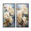Minimal beige hydrangées Grace - ensemble de 2 impressions sur toile d'hortensias-102577353-102577349