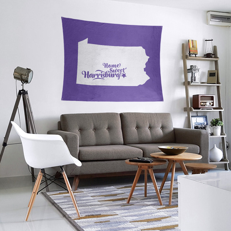 Tapisserie de Harrisburg, Pennsylvanie, H 27,5 po x l 37,5 po, Mauve