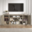 Meuble télé 75 po avec prises de courant pour téléviseur 75 80 et 85 po, grande console média avec armoires de rangement et tablettes réglables-737346449-688739389