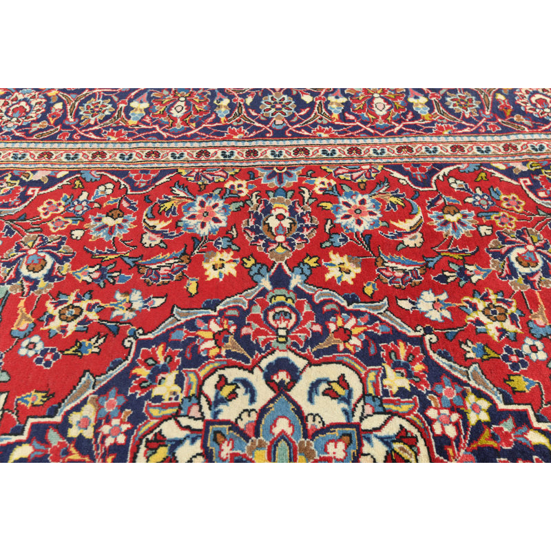 Tapis oriental rouge unique 9X13 One-of-a-Kind