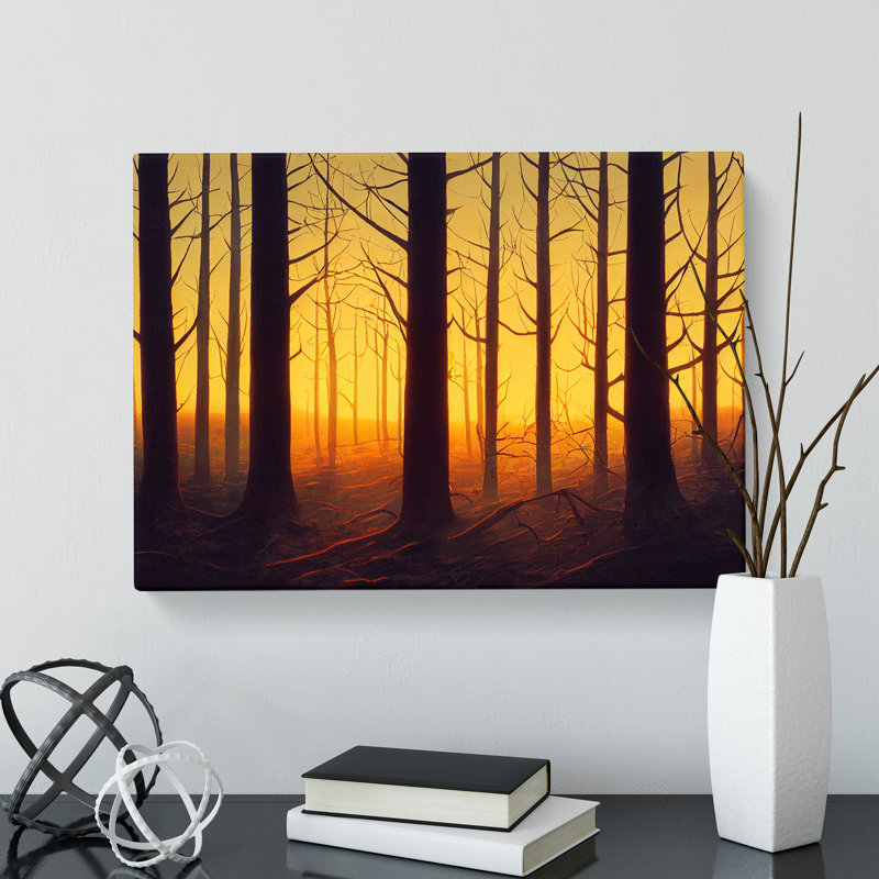 Summer Forest Sunset Vol.3 - Wrapped Canvas, 35cm H x 50cm W x 3cm D