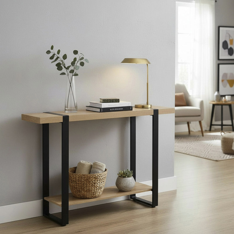 Prague 120Cm Console Table, Light Oak