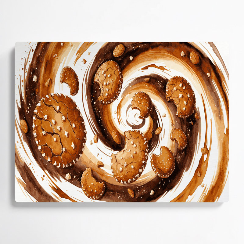 Desserts Gingersnaps, art mural en métal brun, H 11 po x l 14 po