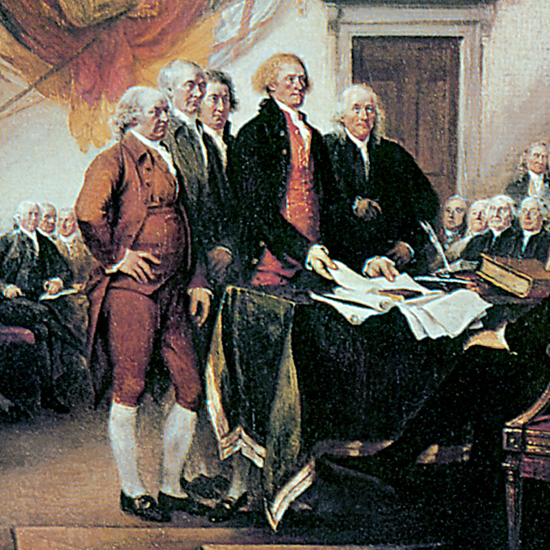 "Declaration of Independence", 1817, reproduction d'art sur toile, H 14,25 po x l 17,25 po x P 1,875 po
