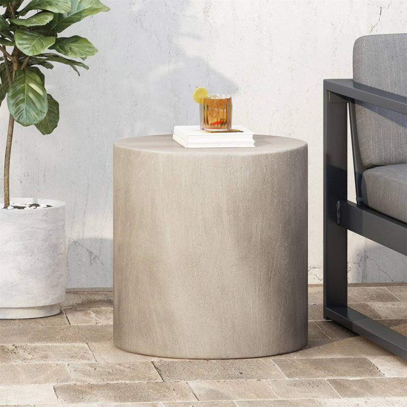 Table d'appoint d'extérieur en béton léger