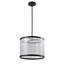 Cora - Luminaire suspendu DEL intégré - Finition noire - Abat-jour argenté-1763135846