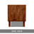 Solid Wood 2-Drawer Nightstand with Carved Front – Mid-Century Modern Bedside Table-337488038