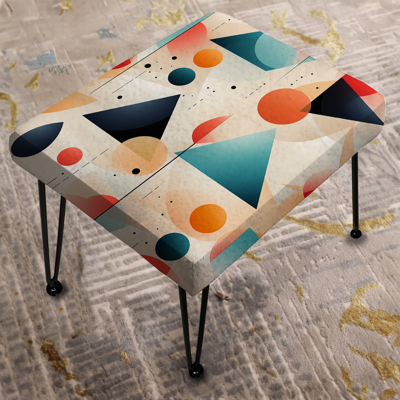 Midcentury Modern Geometrics - Repose-pieds rectangulaire Mid-Century