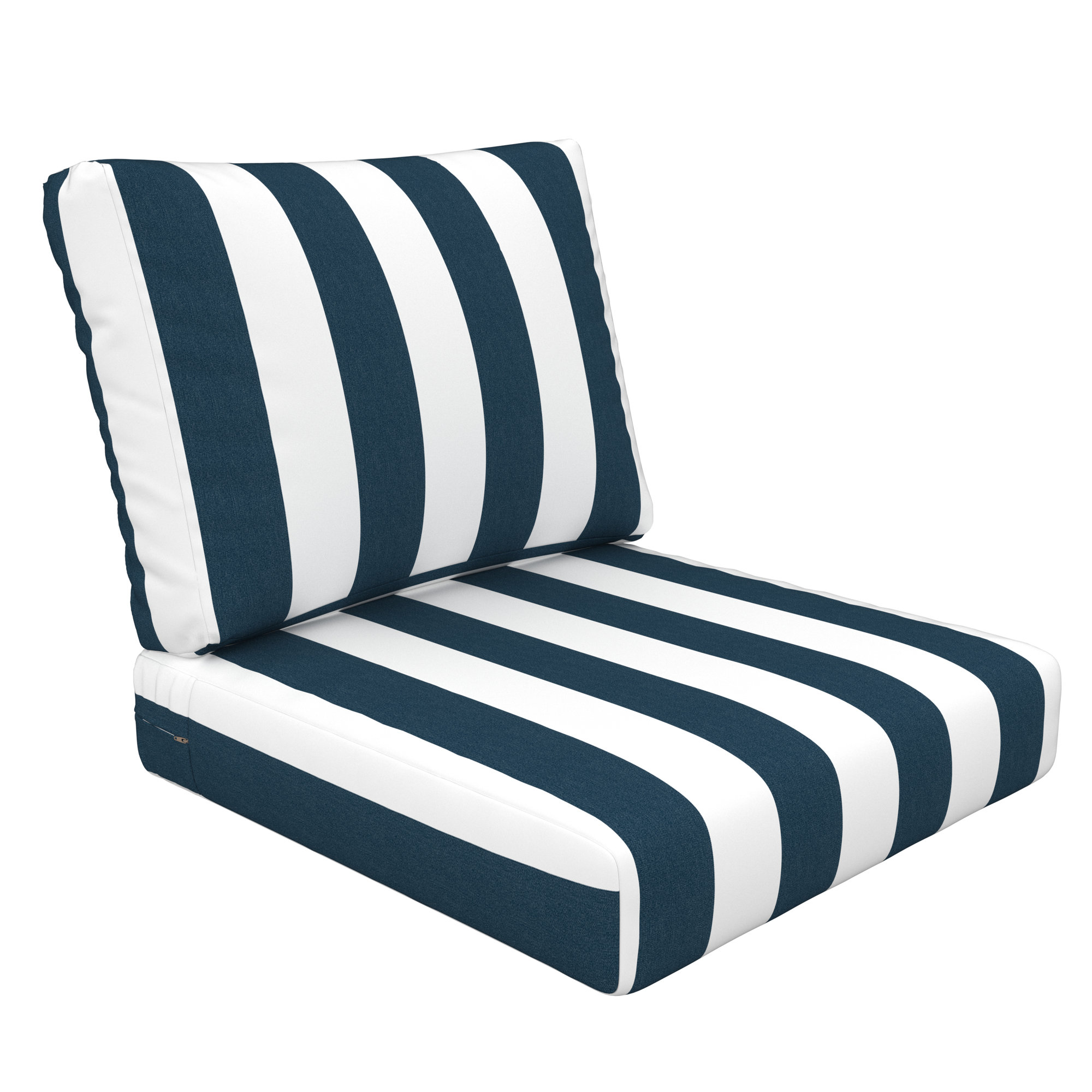 Amala Indoor/Outdoor Sunbrella® Cushion, 24" W x 5" D, Sunbrella Refuge Indigo