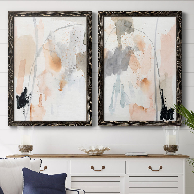 «Tincture I», ensemble de 2 reproductions d'art sur toiles, H 31,5 po x l 47 po x P 1,5 po, Toile avec cadre noir