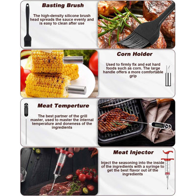 Shamritsky Stainless Steel Dishwasher Safe Grilling Tool Set
